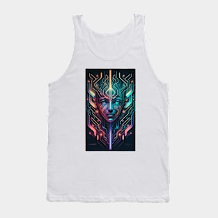 Abstract Cybernetic Fusion Tank Top